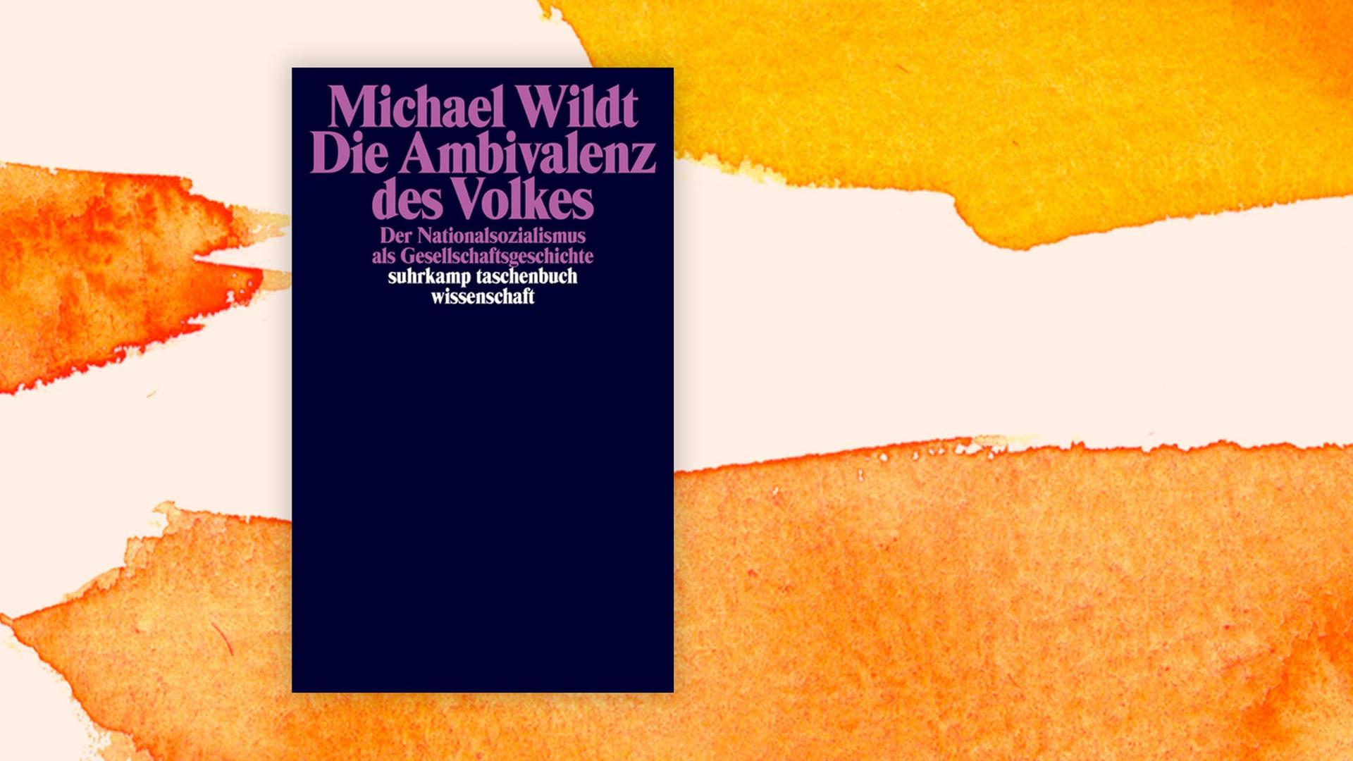 Das Cover des Buches "Die Ambivalenz des Volkes" ist vor einem aquarellierten Hintergrund zu sehen.