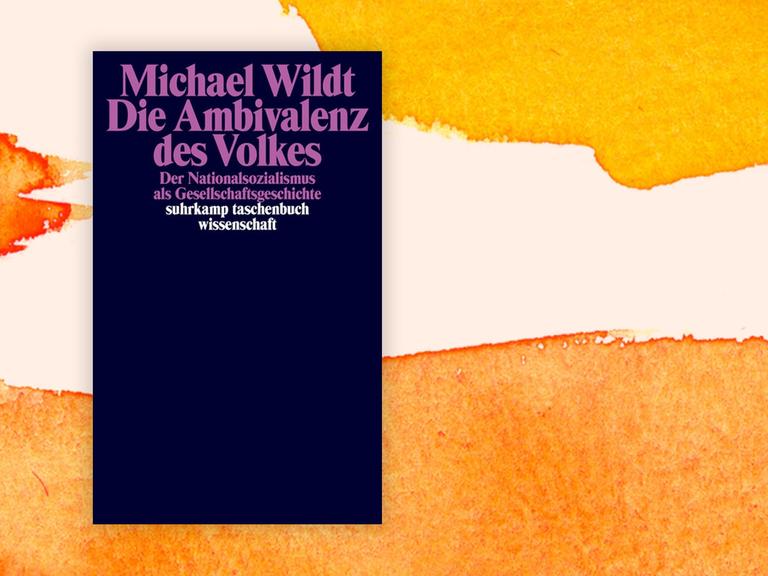 Das Cover des Buches "Die Ambivalenz des Volkes" ist vor einem aquarellierten Hintergrund zu sehen.