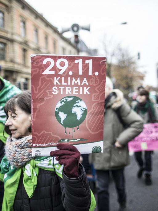 Demonstranten der Fridays for Future Bewegung demonstrieren am 22.11.2019 in Frankfurt für den Klimaschutz
