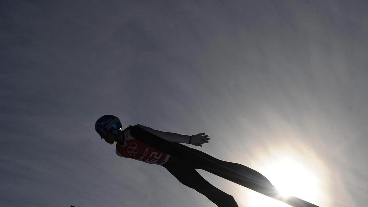 Thomas Diethart of austria during the training session on the Normal Hill at the Russki Gorki Jumping Centre at the Sochi 2014 Olympic Games, Krasnaya Polyana, Russia, 07 February 2014. EPA/HELMUT FOHRINGER