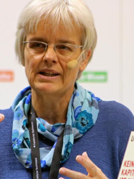 Die Autorin Ulrike Herrmann auf der Frankfurter Buchmesse.