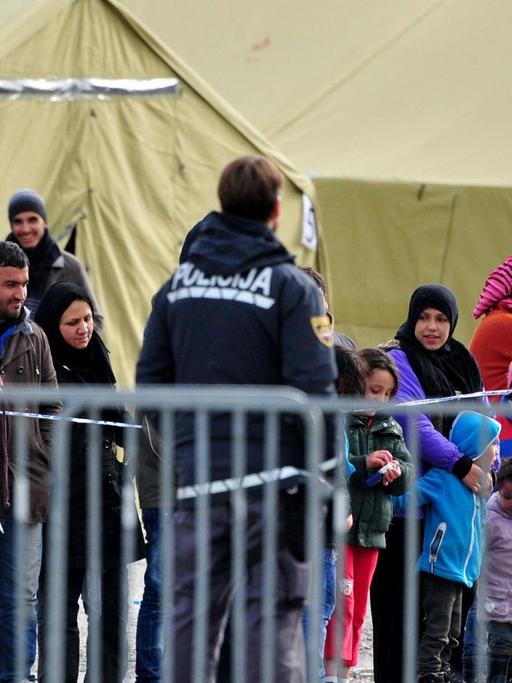 Flüchtlinge im slowenischen Sredisce ob Dravi