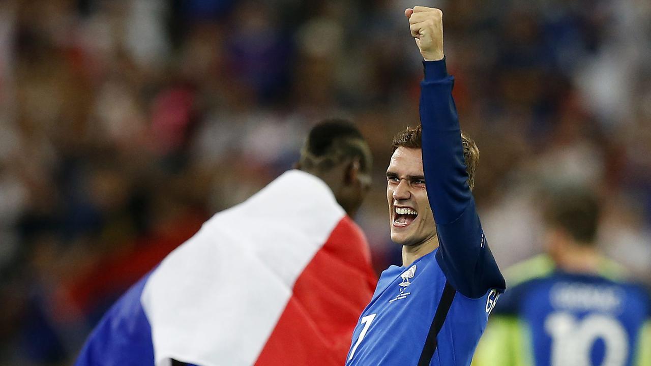 Matchwinner Antoine Griezmann jubelt nach dem Sieg der Franzosen über Deutschland im EM-Halbfinale.