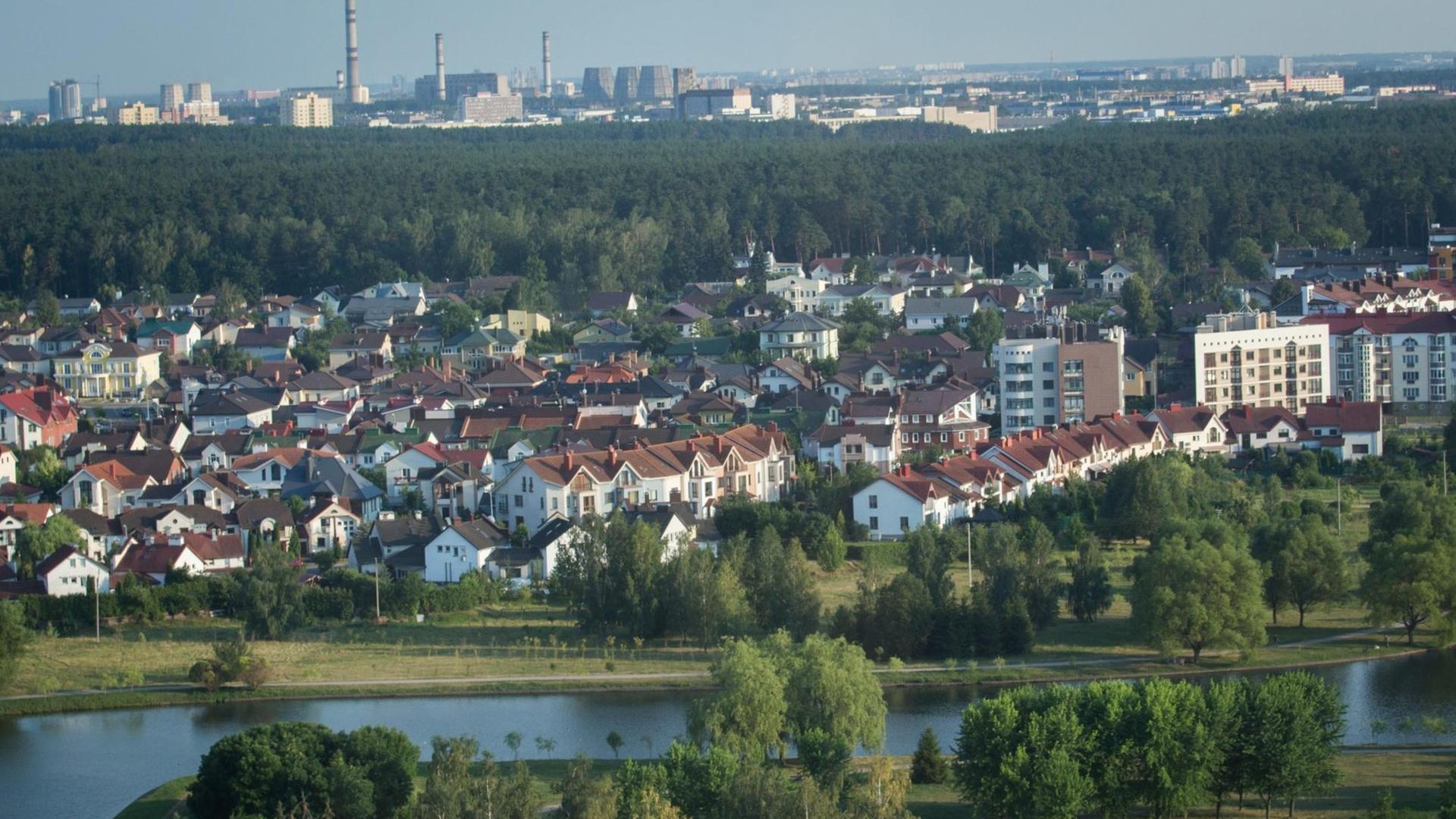 Blick auf die weißrussische Hauptstadt Minsk