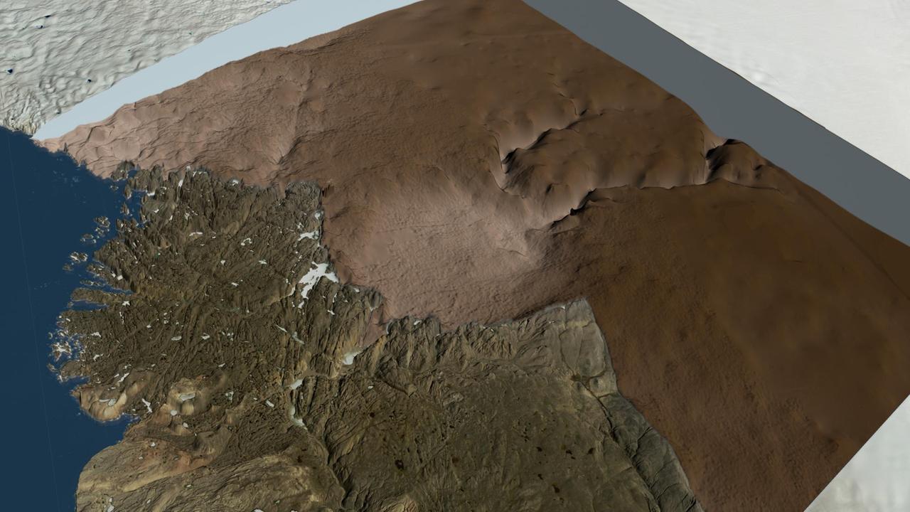 Der Krater Hiawatha unter dem Eisschild Grönlands wurde erst 2018 anhand tiefreichender Radarbeobachtungen entdeckt