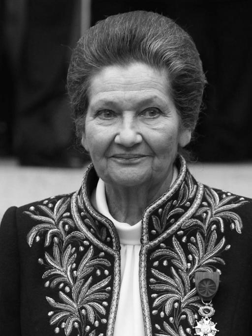 Simone Veil am 18. März 2010, Auschwitz-Überlebende und die erste Präsidentin des Europäischen Parlaments.