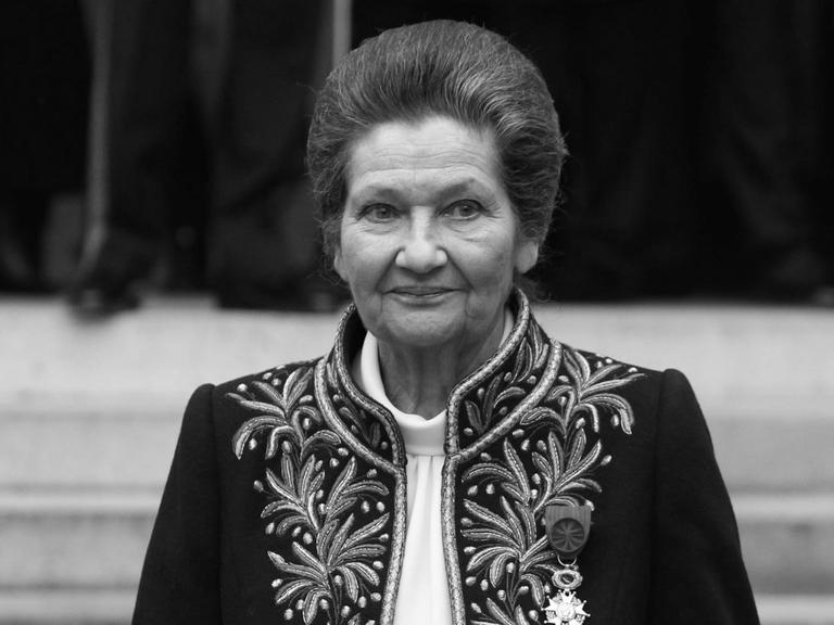 Simone Veil am 18. März 2010, Auschwitz-Überlebende und die erste Präsidentin des Europäischen Parlaments.