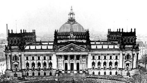 Blick auf den Reichstag in Berlin, 1920