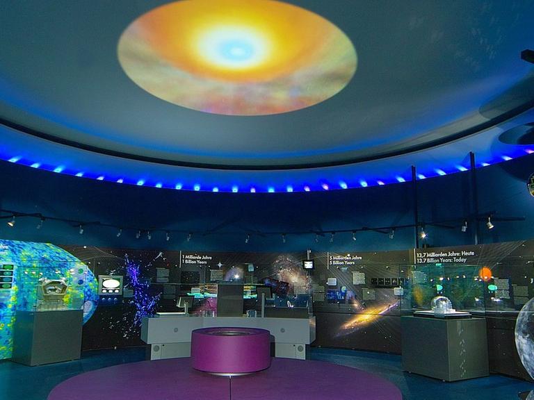 Teilansicht der Astronomie-Ausstellung im Deutschen Museum