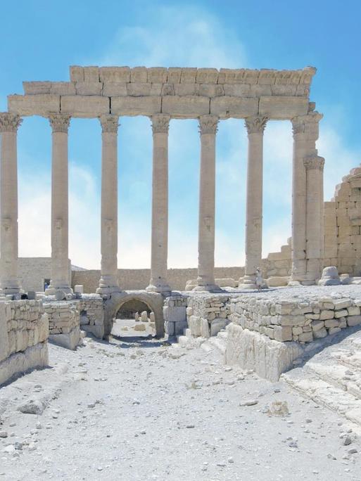 Ruinen des Baal-Tempels in der antiken Stadt Palmyra in Syrien.