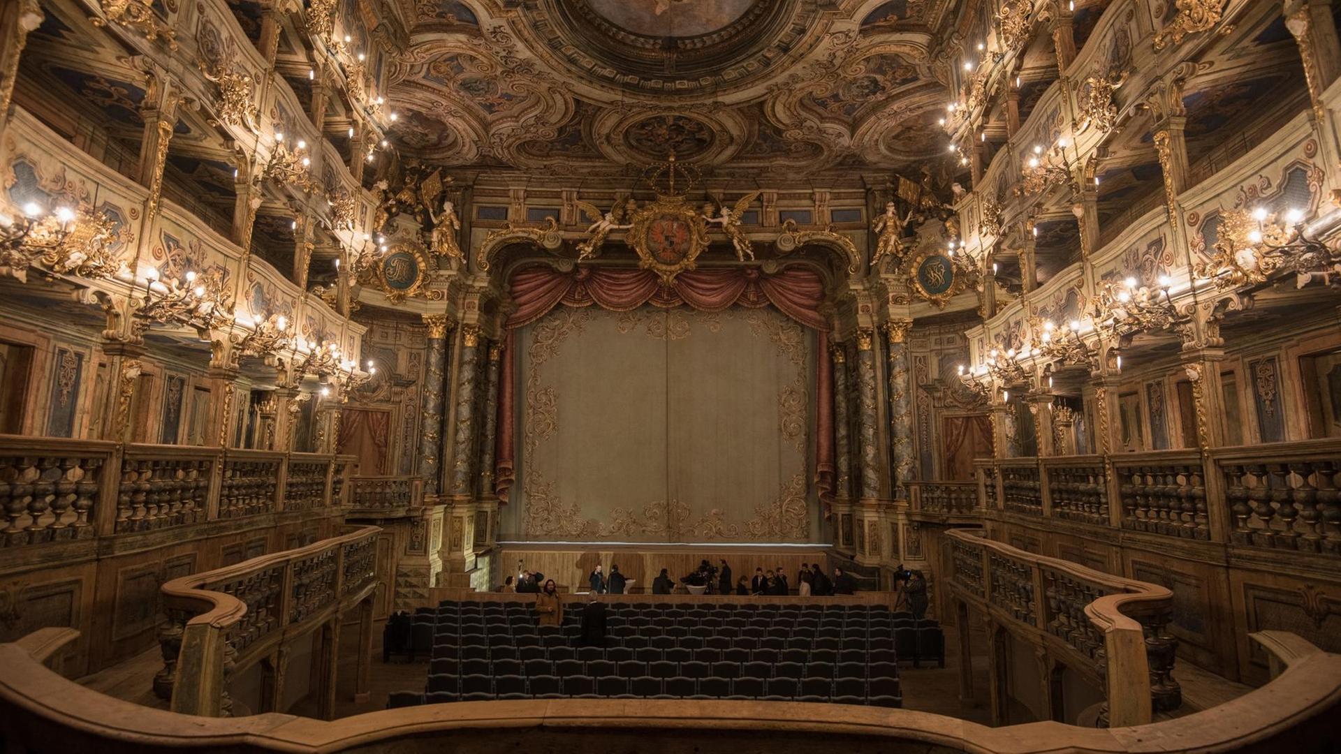 Das Markgräfliche Opernhaus in Bayreuth (Bayern), aufgenommen am 21.12.2017.