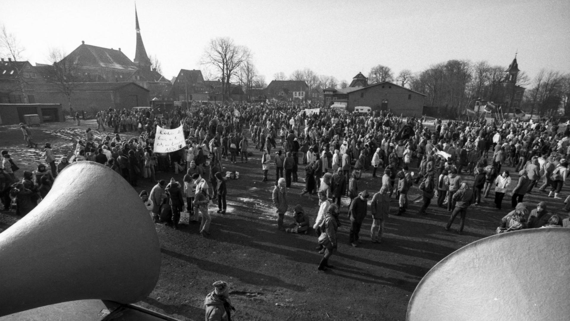 Die größte Demonstration, die die Bundesrepublik bis dahin gesehen hatte: Protest gegen das AKW Brokdorf Ende Februar 1981
