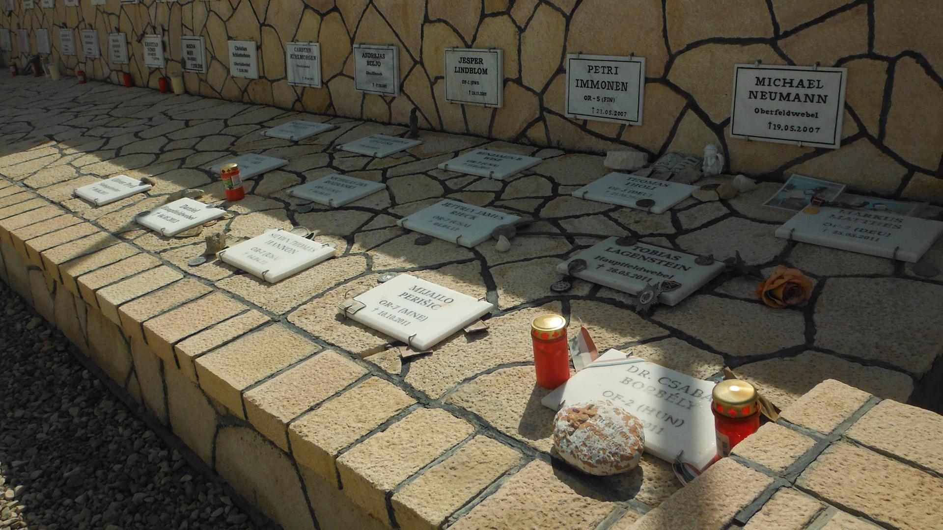 Gedenkstätte für die im ISAF-Einsatz getöteten Soldaten im "Camp Marmal", dem letzten deutschen Militärlager in Masar-i-Sharif.