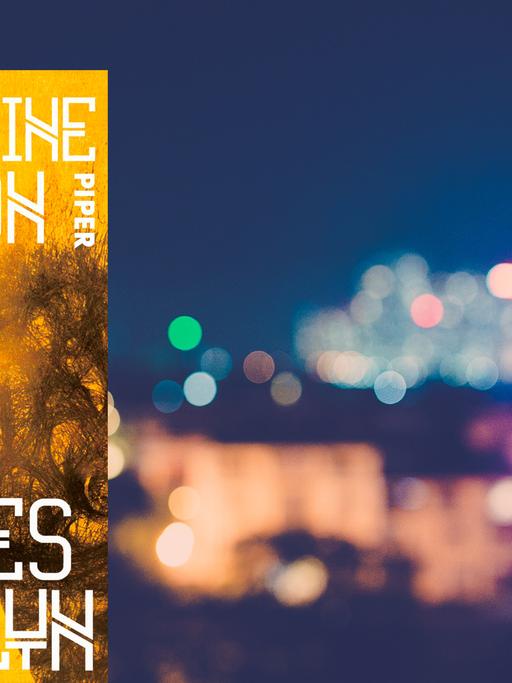 Im Vordergrund das Cover von Jacqueline Woodsons "Ein anderes Brooklyn", im Hintergrund verschwommene Lichter einer Großstadt.