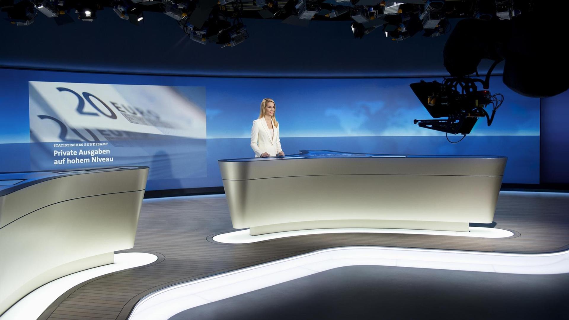 Blick ins Studio der "Tagesschau"