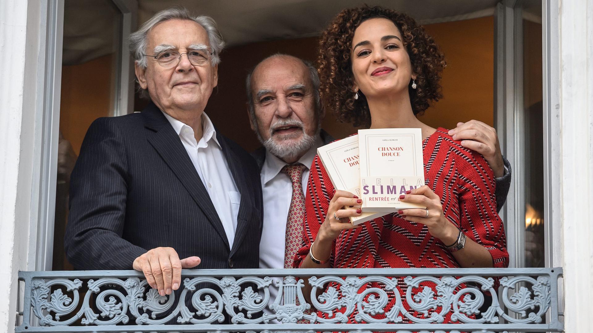 Bernard Pivot (l) und Leïla Slimani