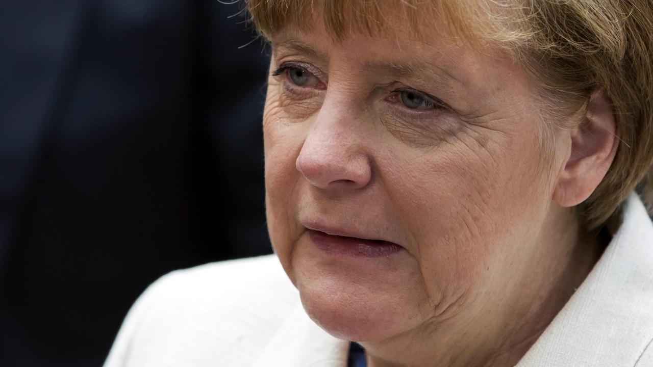 Bundeskanzlerin Merkel auf dem EU-Gipfel zu Griechenland in Brüssel