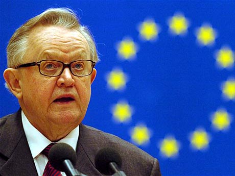 Der finnische UNO-Chefvermittler Martti Ahtisaari