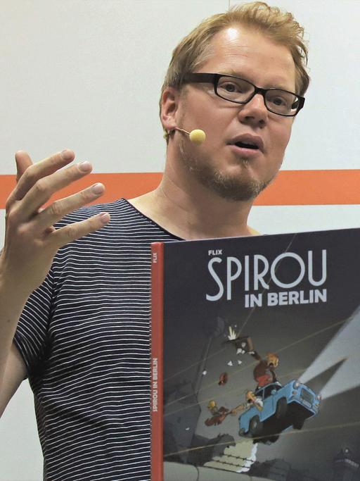 Der Comicautor Flix auf der Frankfurter Buchmesse 2018.