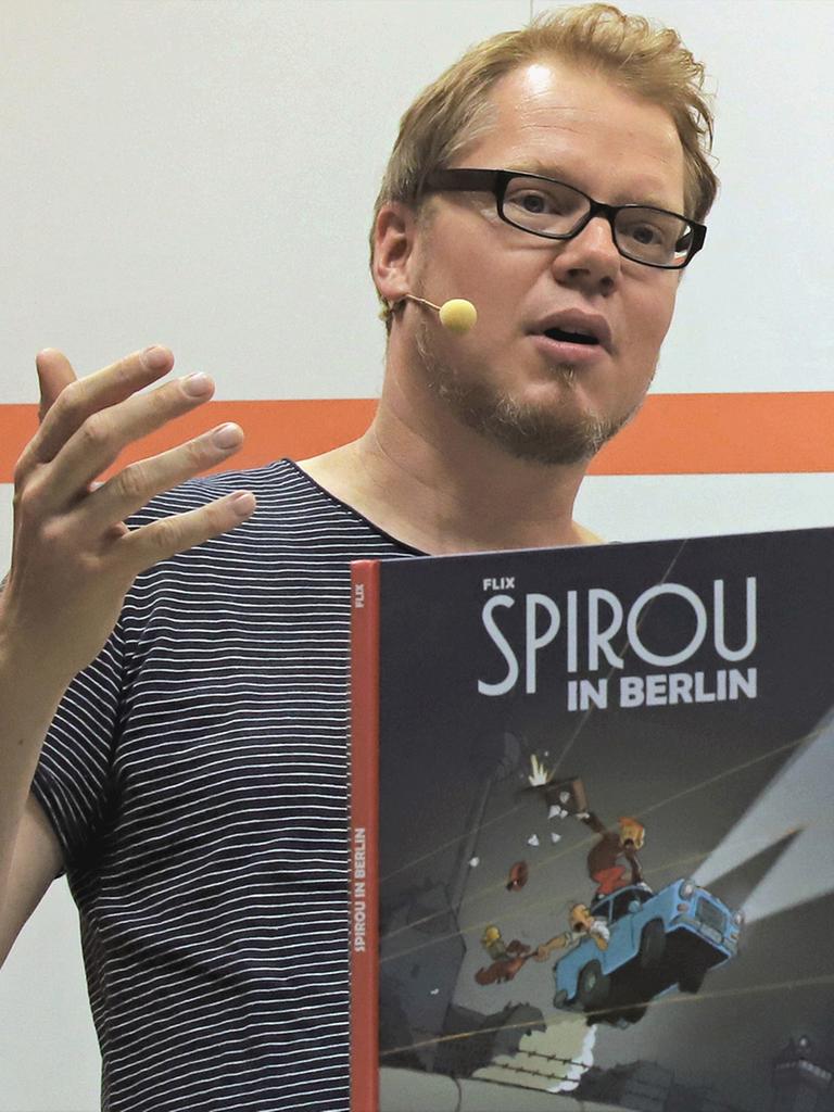 Der Comicautor Flix auf der Frankfurter Buchmesse 2018.