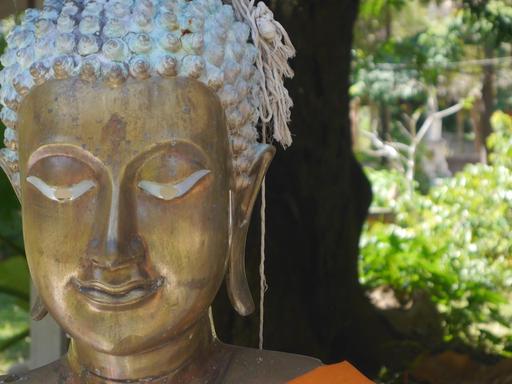 Eine Buddha-Statue