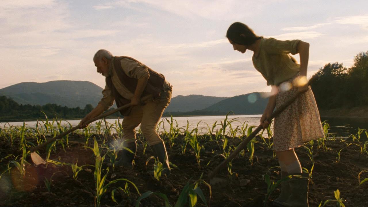 Szene aus dem Film "Die Maisinsel" von George Ovashvili