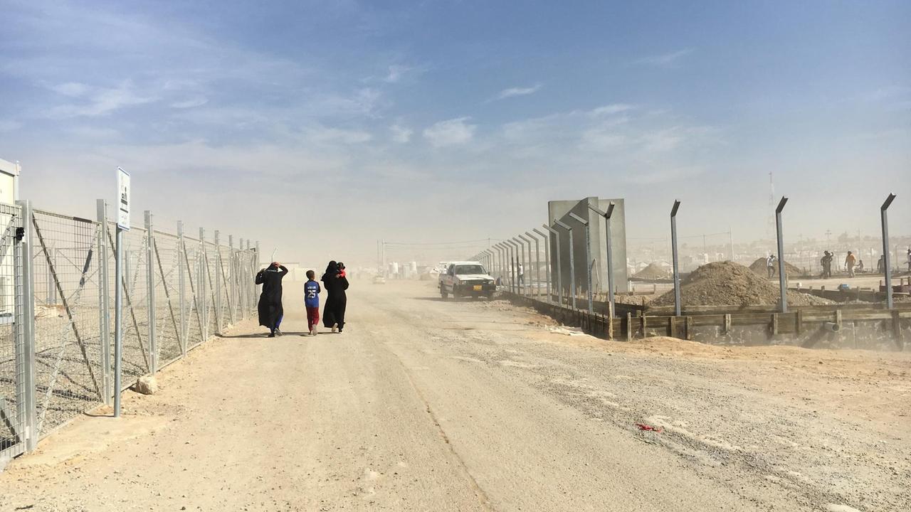 Flüchtlingslager nahe der Stadt Mossul im Irak.