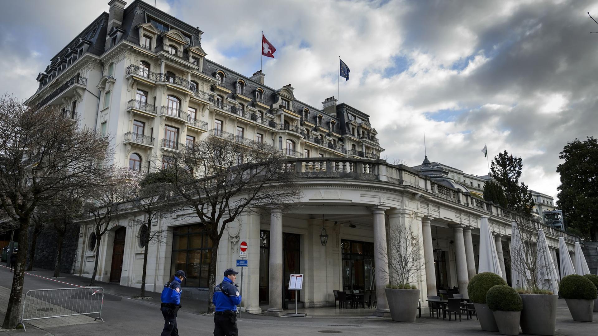 Das Hotel Beau-Rivage Palace in Lausanne: Hier findet der Atom-Poker mit Iran statt