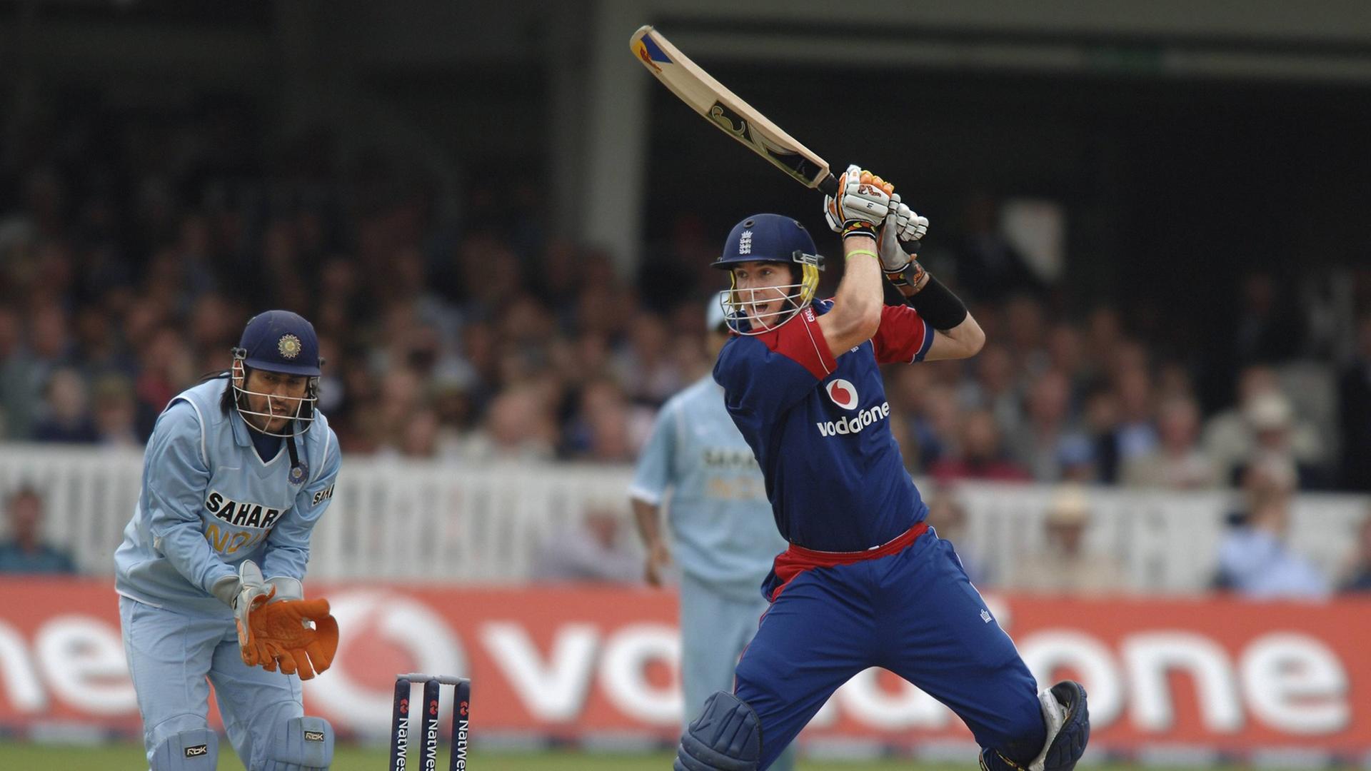 Kevin Pietersen während eines Cricket-Spiels.