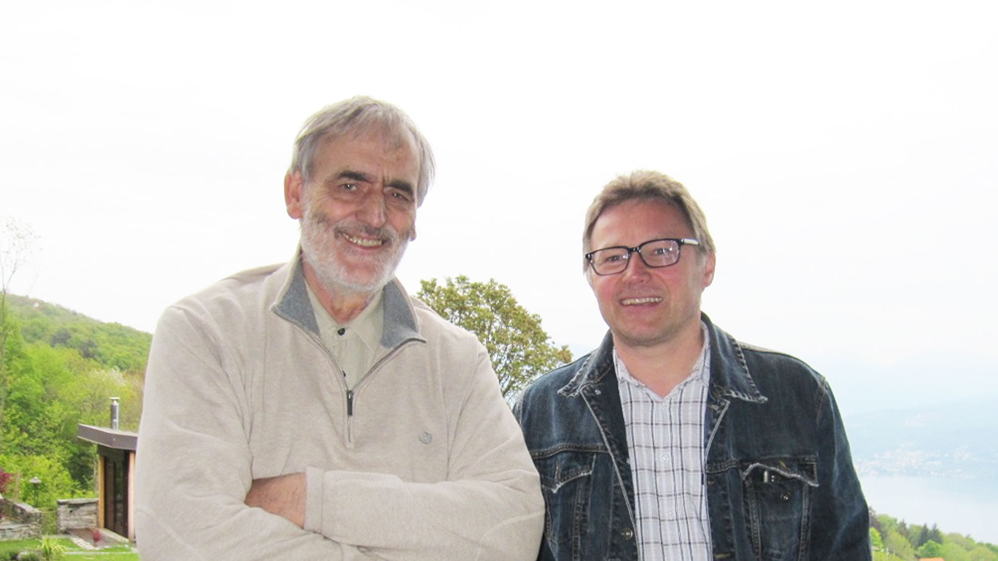 Der Komponist Helmut Lachenmann (l.) und der Musikredakteur Rainer Pöllmann.