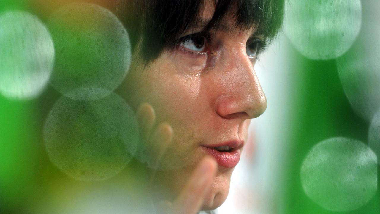 Die deutsche Regisseurin Ziska Riemann beim 46. Internationalen Filmfestival in Karlovy Vary (Tschechien)