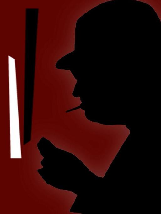 Eine Illustration zeigt charakteristische Silhoutette des amerikanischen Komponisten Morton Feldman