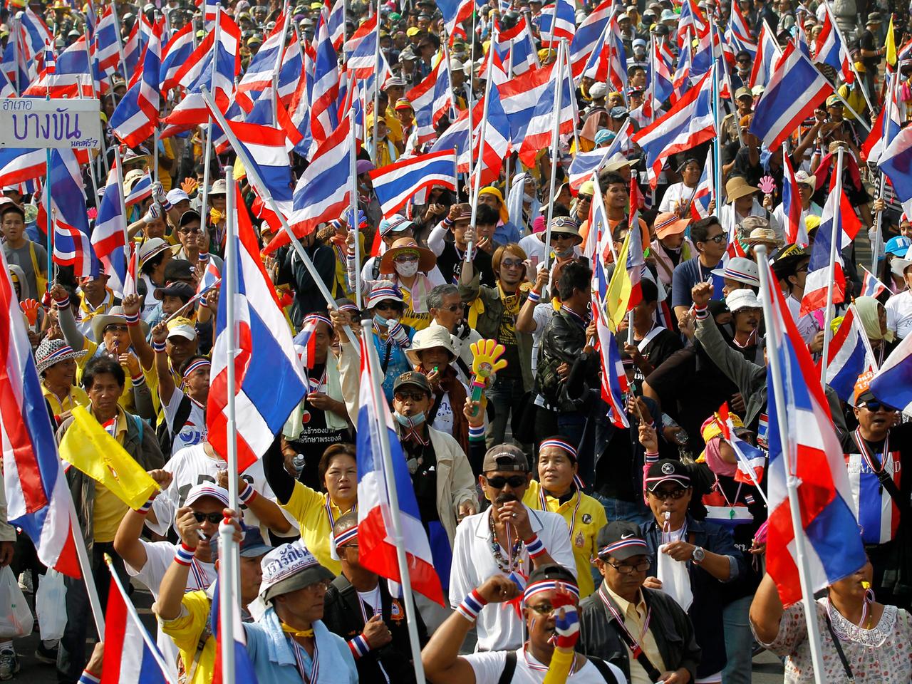 Proteste in Bangkok am Montag