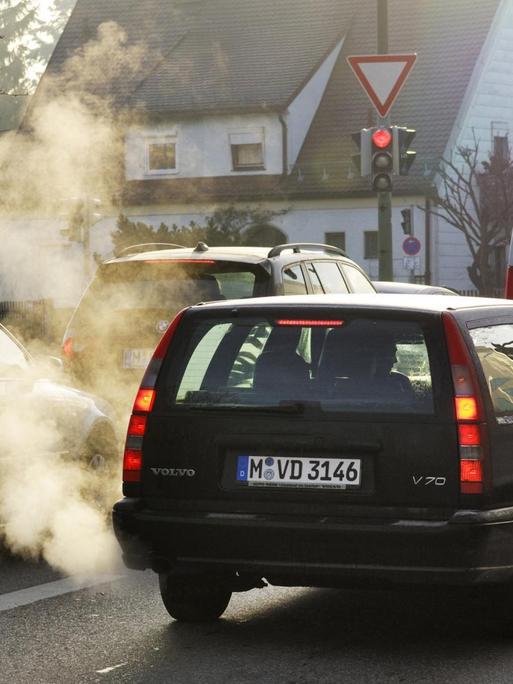 Luftverschmutzung durch Autoabgase, München