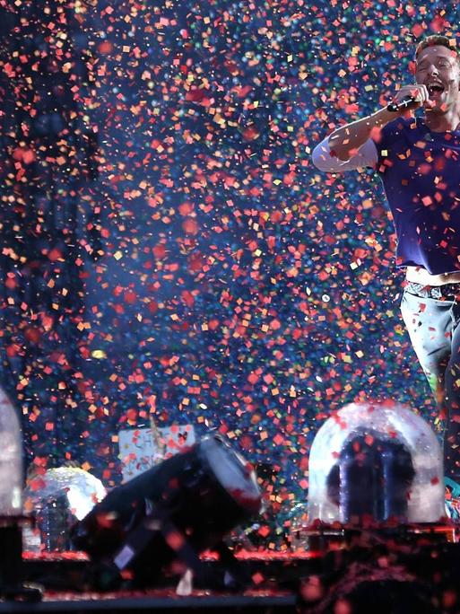 Coldplay-Frontmann Chris Martin bei einem Auftritt in Paris 2017