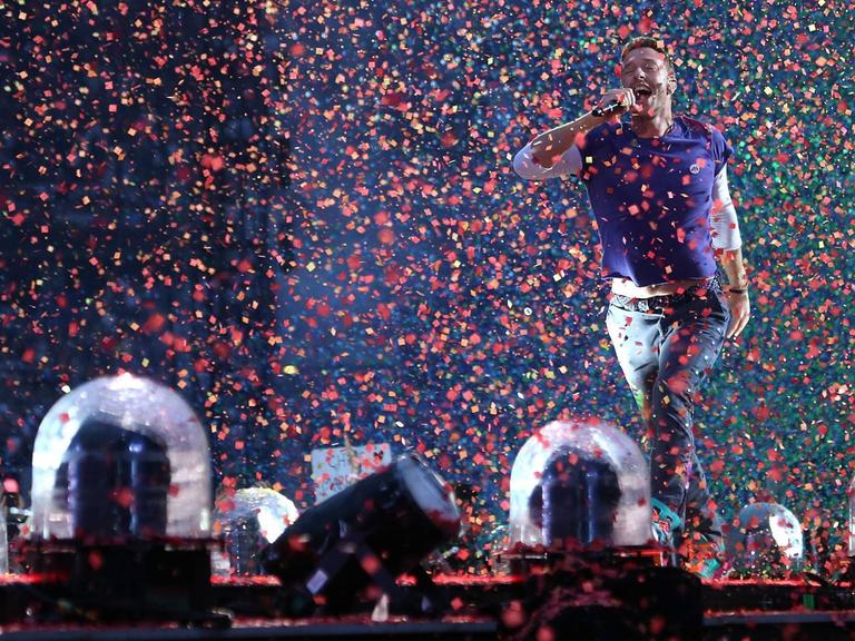 Coldplay-Frontmann Chris Martin bei einem Auftritt in Paris 2017
