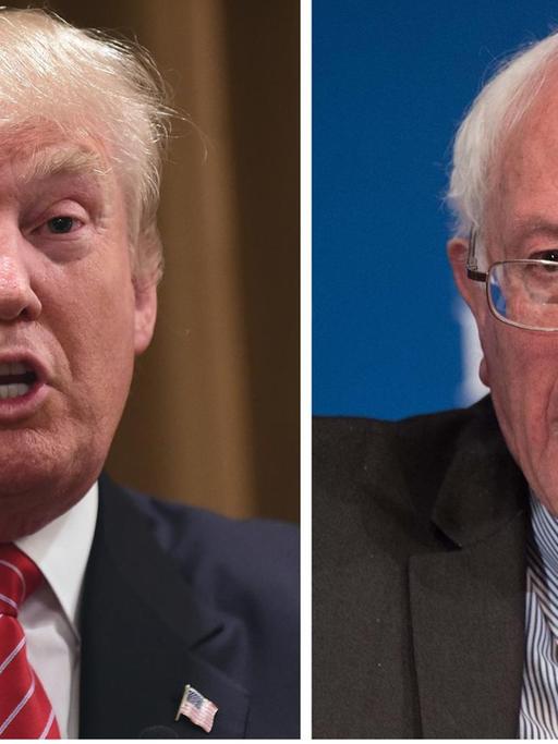 Außenseiter mit guten Chancen im US-Wahlkampf: Donald Trump (Republikaner) und Bernie Sanders (Demokraten)