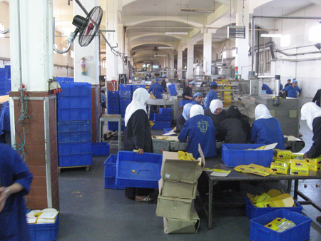 Arbeiterinnen in einer Keksfabrik in Deir el Balah