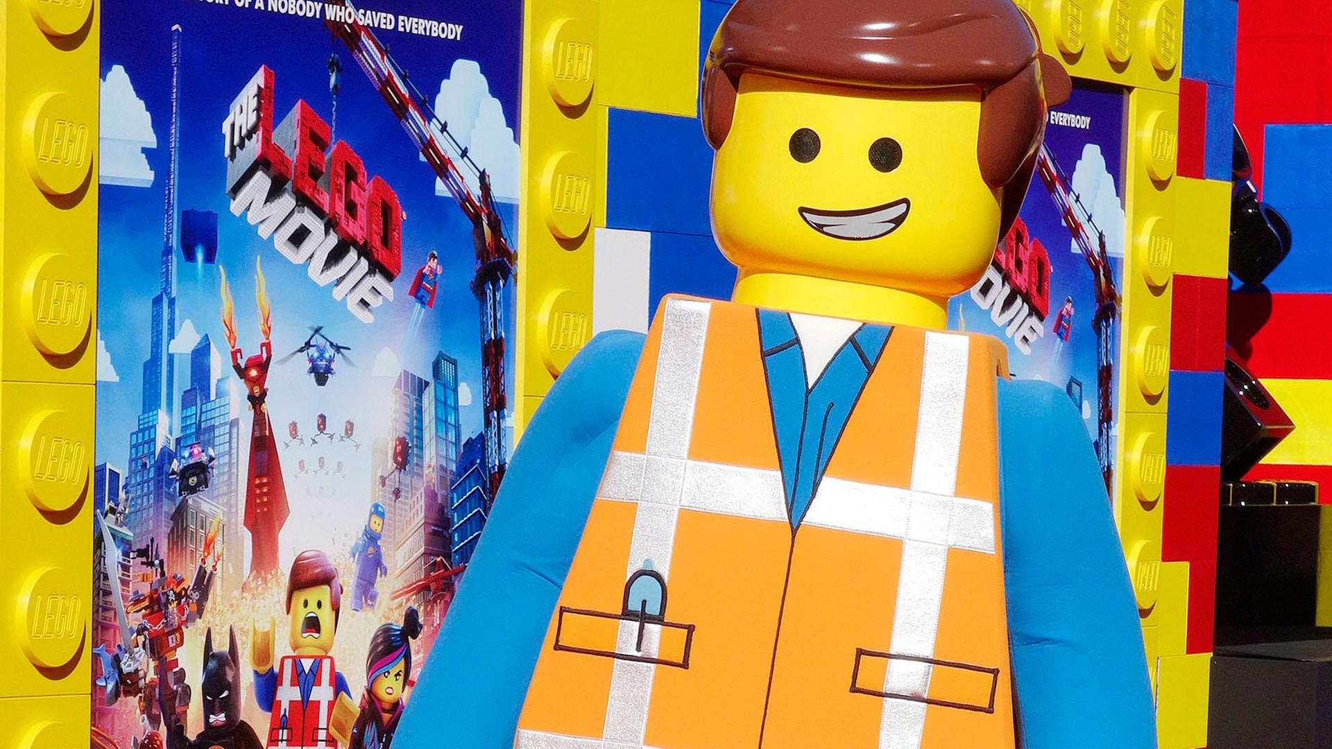 Die Legofigur Emmet bei der Ankunft zur Premiere von "The Lego Movie " in Los Angeles