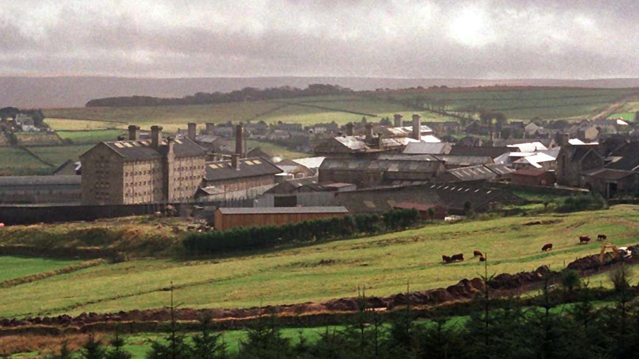 Blick auf das Gefängnis in Dartmoor in der englischen Grafschaft Devon. (Aufnahme vom 15.6.1993).