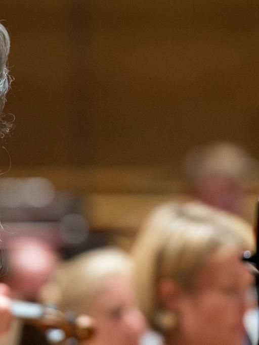 Die argentinische Pianistin Martha Argerich während einer Probe in der Philharmonie Berlin (2013).