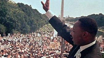  Martin Luther King hält seine berühmte Rede  "I Have a Dream" in Washington.