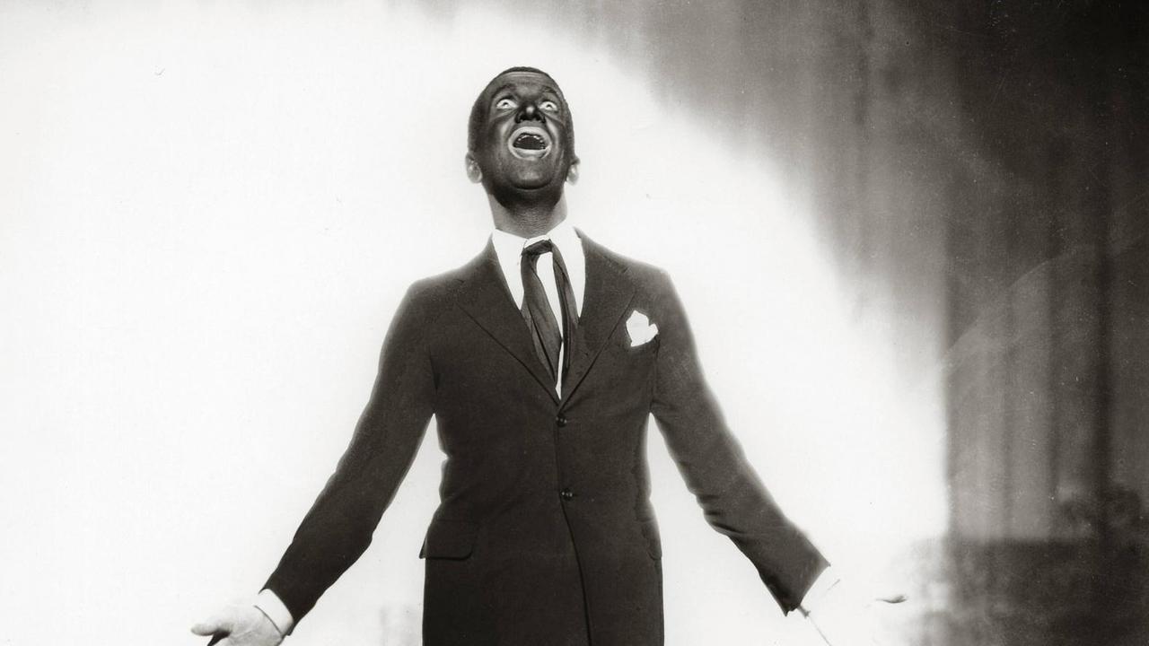Al Jolson, amerikanischer Sänger und Entertainer, in der Titelrolle in dem Film The Jazz Singer 1927.