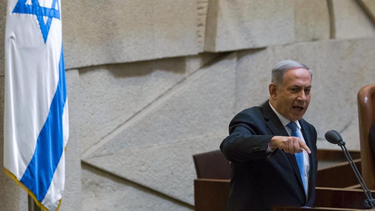 Benjamin Netanjahu vor der Vereidigung seiner Regierung in der Knesset
