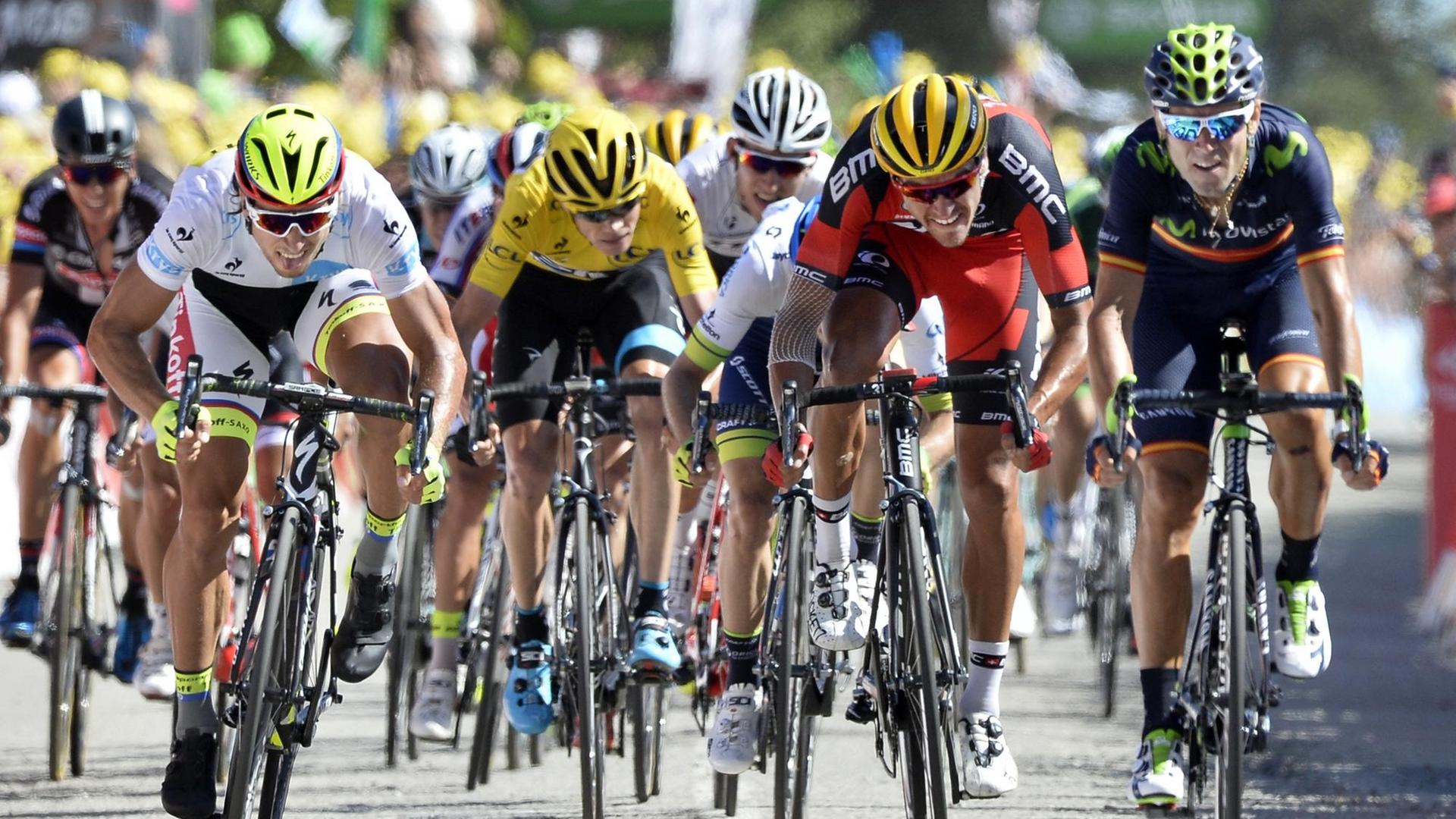 Massensprint bei der Tour de France