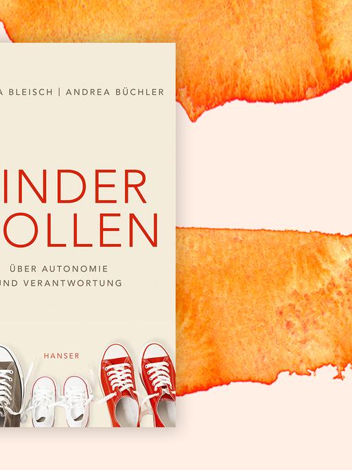 Illustriesters Cover mit drei Turnschuh-Paaren, zwei in der Größe von Erwachsenen und ein Kinderpaar in der Mitte.