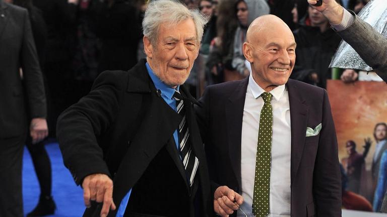 Ian McKellen und Patrick Stewart bei der UK-Premiere des X-Men-Films "Days Of Future Past"