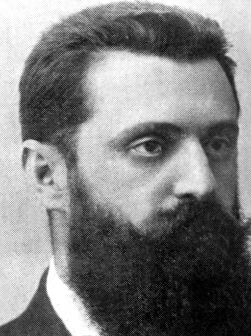 Der Begründer des politischen Zionismus ("Der Judenstaat", 1896), Dr. Theodor Herzl (undatiert).