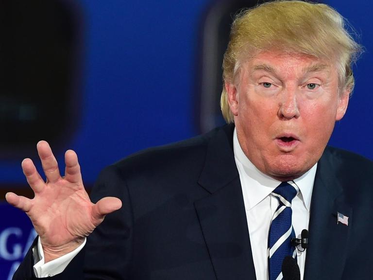 Milliardär Donald Trump bei der zweiten TV-Debatte der Bewerber um die republikanischen Präsidentschaftskandidatur