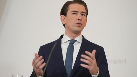 Sebastian Kurz bei seiner Rücktrittsrede am 9.10.21.